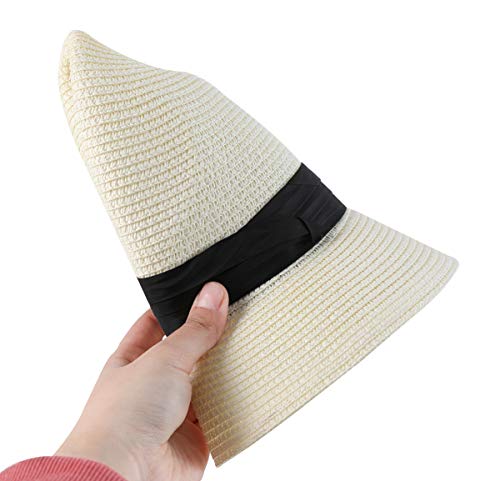 JOYEBUY Womens UPF50 Foldable Summer Straw Hat Wide Brim Fedora Sun Beach hat - Image 6