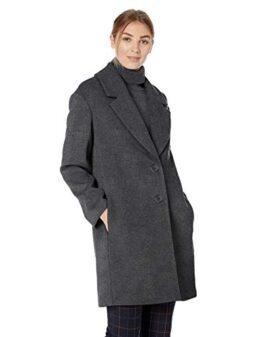 Lark & Ro Women's Single Breasted Shawl Collar Coat