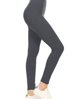 Leggings Depot High Waisted Leggings for Women Buttery Soft 3” Waistband Women's Leggings Solid Yoga - Reg, Plus, 1X3X…