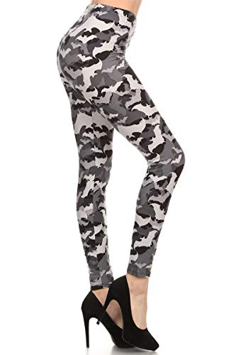 Leggings Depot High Waisted Camouflage & Multiple Print Leggings for Women - Reg, Plus, 1X3X, 3X5X