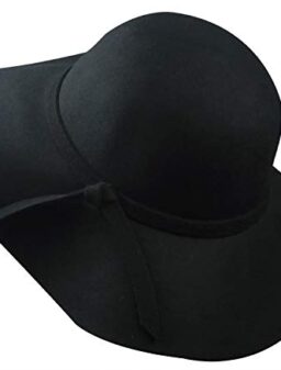 Lovful Women 100% Wool Wide Brim Cloche Fedora Floppy hat Cap