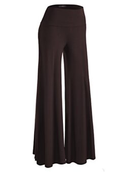 Made By Johnny MBJ Women's Casual Comfy Solid/Tie Dye Wide Leg Palazzo Lounge Pants (XS~5XL)