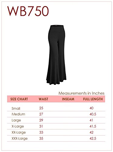 Made By Johnny MBJ Women's Casual Comfy Solid/Tie Dye Wide Leg Palazzo Lounge Pants (XS~5XL) - Image 7