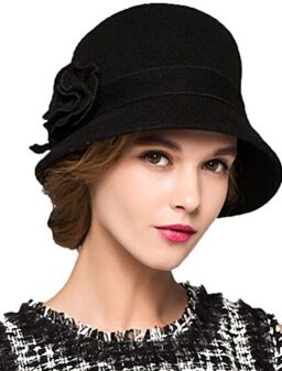 Maitose™ Women's Wool Felt Flowers Church Bowler Hats