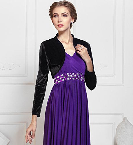 MedeShe Women Long Sleeve Open Front Cardigan Cropped Bolero Shrug - Image 4