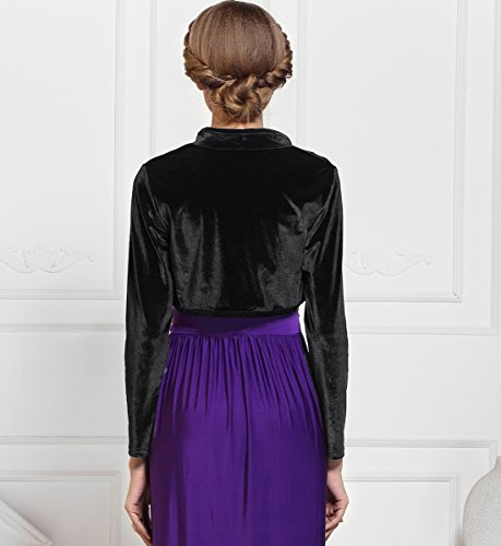 MedeShe Women Long Sleeve Open Front Cardigan Cropped Bolero Shrug - Image 5