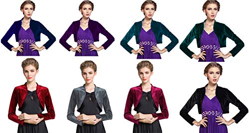 MedeShe Women Long Sleeve Open Front Cardigan Cropped Bolero Shrug - Image 6