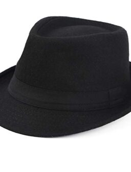 Melesh Unisex Classic Trilby Fedora Hat