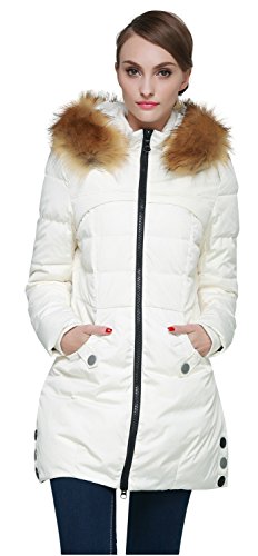 Orolay Women's Winter Down Jacket with Faux Fur Trim Hood