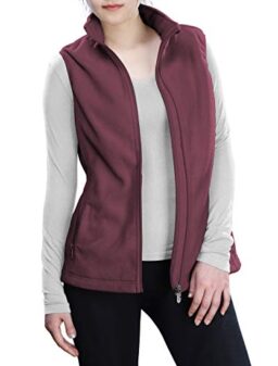 Outdoor Ventures Women's Polar Fleece Zip Vest Outerwear with Pockets,Warm Sleeveless Coat Vest for Fall & Winter
