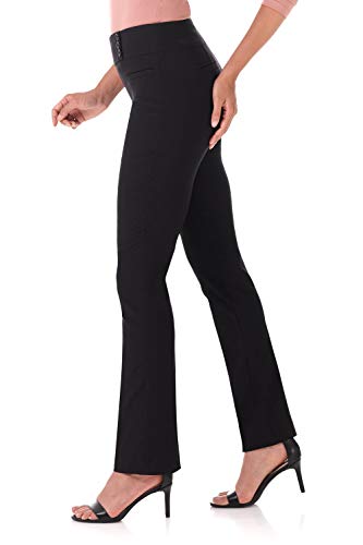 Rekucci Women's Ease Into Comfort Pull-On Straight Pant with Pockets - Image 3
