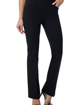 Rekucci Women's Smart Chic Bootcut Pant in Ultimate 4-Way Stretch Cotton (2 Short, Black)
