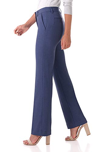 Rekucci Women's Smart Stretch Desk to Dinner Straight Leg Pant w/Zipper Closure - Image 3