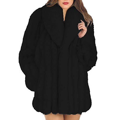 Rvxigzvi Womens Faux Fur Coat Plus Size Parka Jacket Long Trench Winter Warm Thick Outerwear Overcoat US XS-4XL