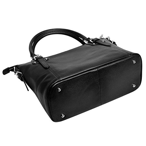 S-ZONE Women Genuine Leather Handbag Work Tote Shoulder Purse Crossbody Bag - Image 6