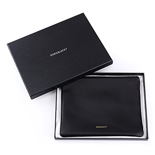 DORIS&JACKY Lambskin Leather Wristlet Clutch Purse For Women Large Soft Designer Wallet With Strap… - Image 5