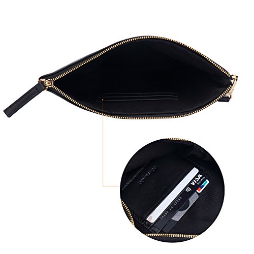 DORIS&JACKY Lambskin Leather Wristlet Clutch Purse For Women Large Soft Designer Wallet With Strap… - Image 7