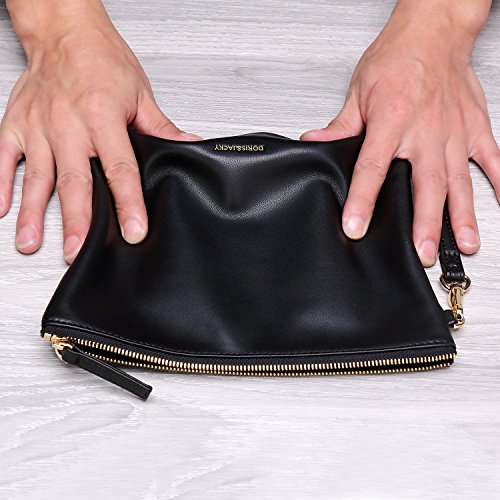 DORIS&JACKY Lambskin Leather Wristlet Clutch Purse For Women Large Soft Designer Wallet With Strap… - Image 8