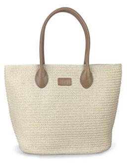 Straw Rattan Women Tote Summer Beach Shoulder Handbag Medium Size 17.8''x12.6"x5.1"
