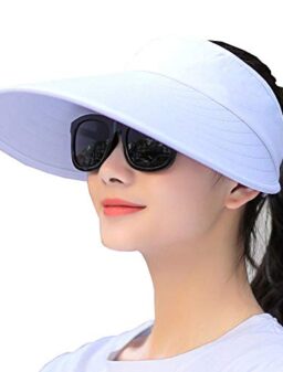 Sun Visor Hats Women Large Brim Summer UV Protection Beach Cap