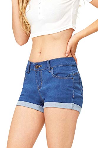 Wax Women's Juniors Mid-Rise Denim Shorts - Image 3