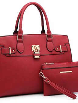 Women Ostrich Handbag Fashion Ladies Shoulder Bag Top Handle Satchel Purse 2 Pieces Set