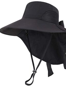Toppers Womens Mens Sun Hat Rollable UPF 50+ Wide Brim Gardening Hat with Neck Flap