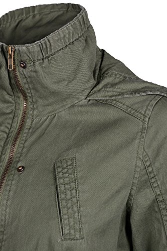 Women's Premium Vintage Wash Lightweight Military Fashion Twill Hoodie Jacket - Image 6