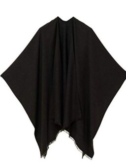 Women's Shawl Wrap Poncho Ruana Cape Cardigan Sweater Open Front for Spring Fall Winter