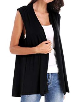 Women's Sleeveless Cardigan Open Front Vest Lightweight Cool Coat