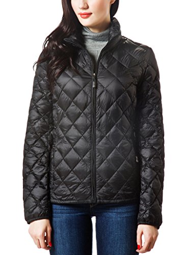 XPOSURZONE Women Packable Down Quilted Jacket Lightweight Puffer Coat