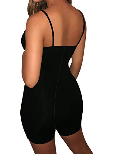 YMDUCH Women's Sexy One Piece Tank Top Sleeveless Bodycon Club Short Jumpsuit - Image 3