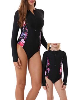 YOLIPULI Mother and Daughter Swimwear Family Matching Swimsuit Womens Rashguard Girls Swimwear(Please Order Seperately)