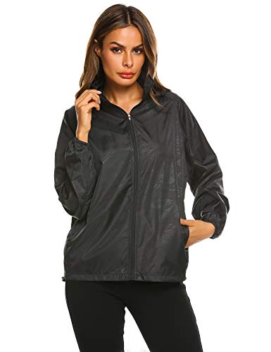 Zeagoo Rain Jackets for Women Waterproof Packable Hooded Windbreaker Lightweight Outdoor Raincoat - Image 3