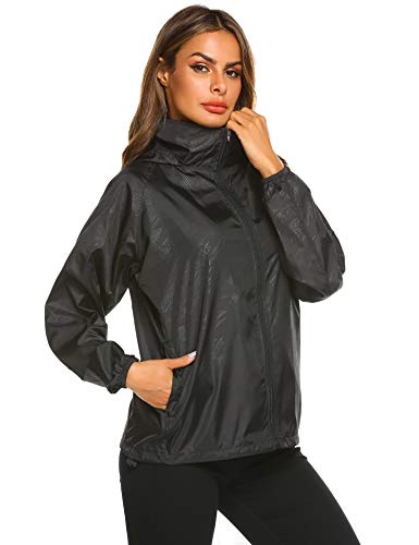 Zeagoo Rain Jackets for Women Waterproof Packable Hooded Windbreaker Lightweight Outdoor Raincoat - Image 4