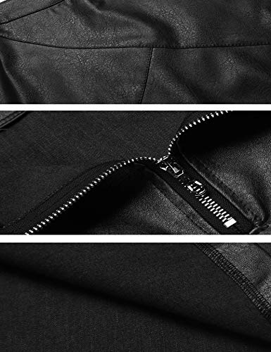 Zeagoo Women Classic High Waisted Faux Leather Bodycon Slim Mini Pencil Skirt - Image 7