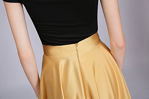 honey qiao Women Satin Skirts Long Floor Length High Waist Formal Prom Party Skirts with Pockets Back Zipper Closure - Image 7