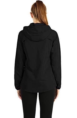 icyzone Athletic Running Track Zip Up Jackets for Women, Yoga Gym Long Sleeve Workout Shirts with Hood - Image 6