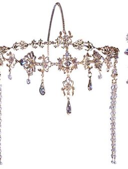 VIJIV Gatsby Headpiece + Earrings 1920s Roaring 20s Crystal Flapper Wedding Gatsby accessories Party